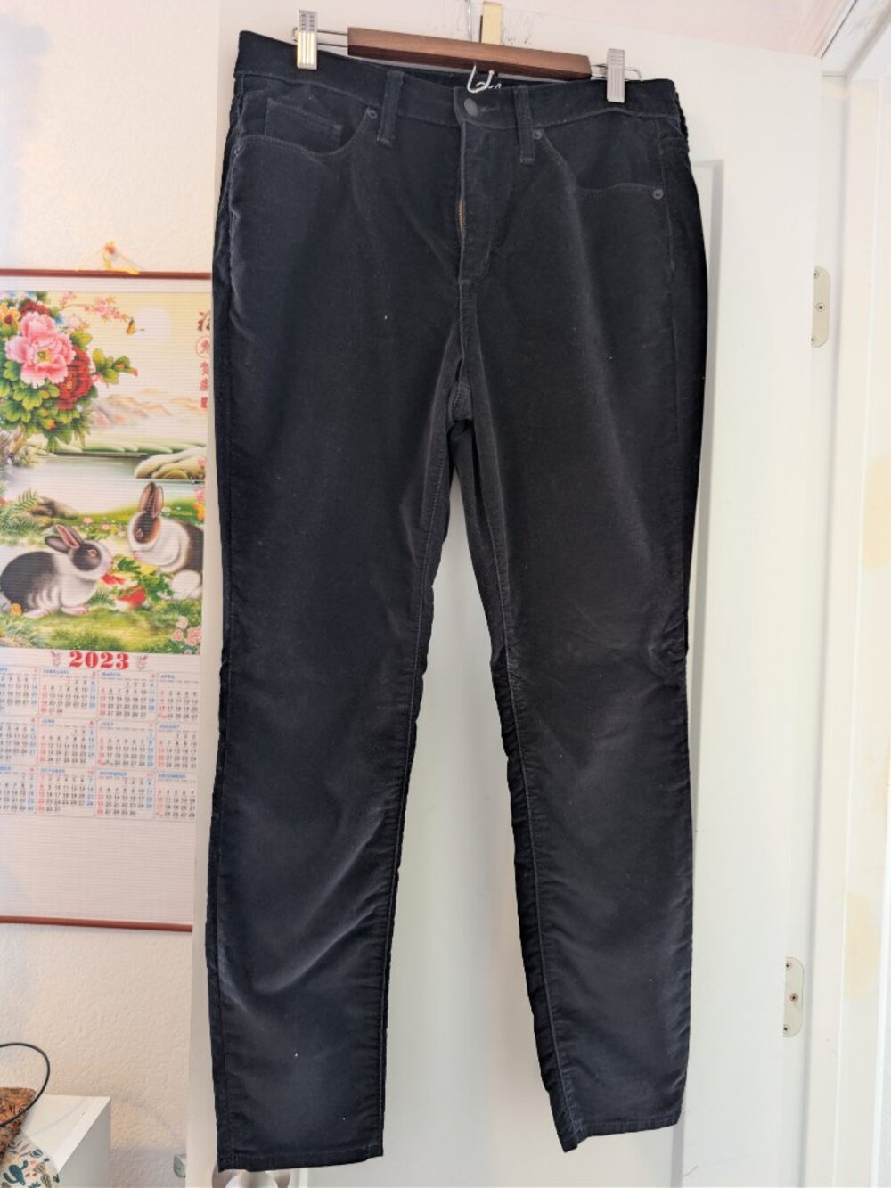 Universal Thread Black High Rise Skinny Velvet Pants Size 12